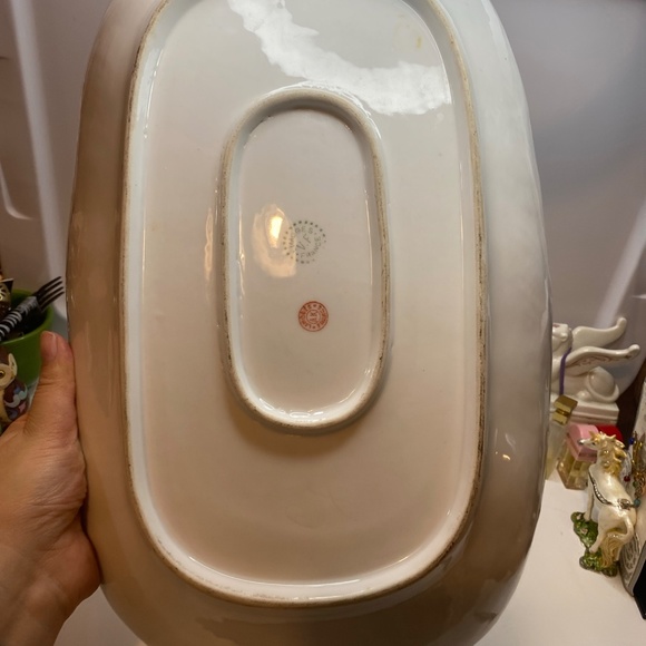 c1900 AK VF LIMOGES A. KLINGENBERG White GOLD ENCRUSTED DISH TRAY BOWL GARLAND - Picture 8 of 13